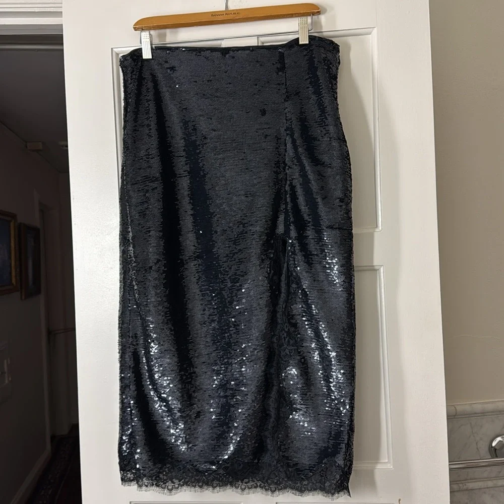 J.Crew Gwyneth lace-trim slip skirt with sequins CF747